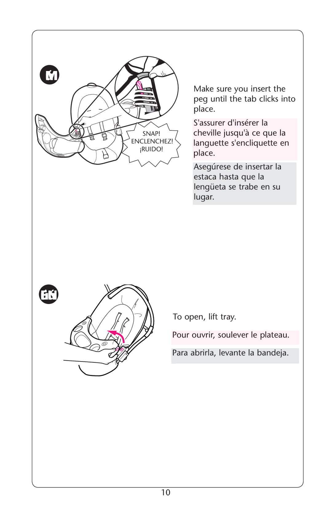 Graco PD162126B owner manual Snap Enclenchez ¡RUIDO 