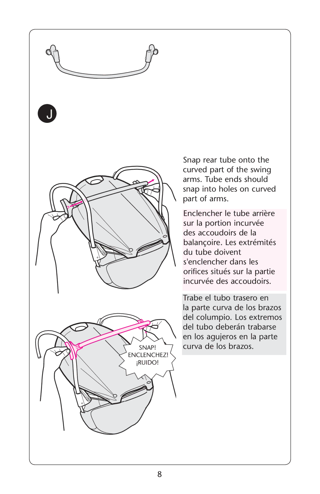 Graco PD162126B owner manual Enclenchez ¡RUIDO 