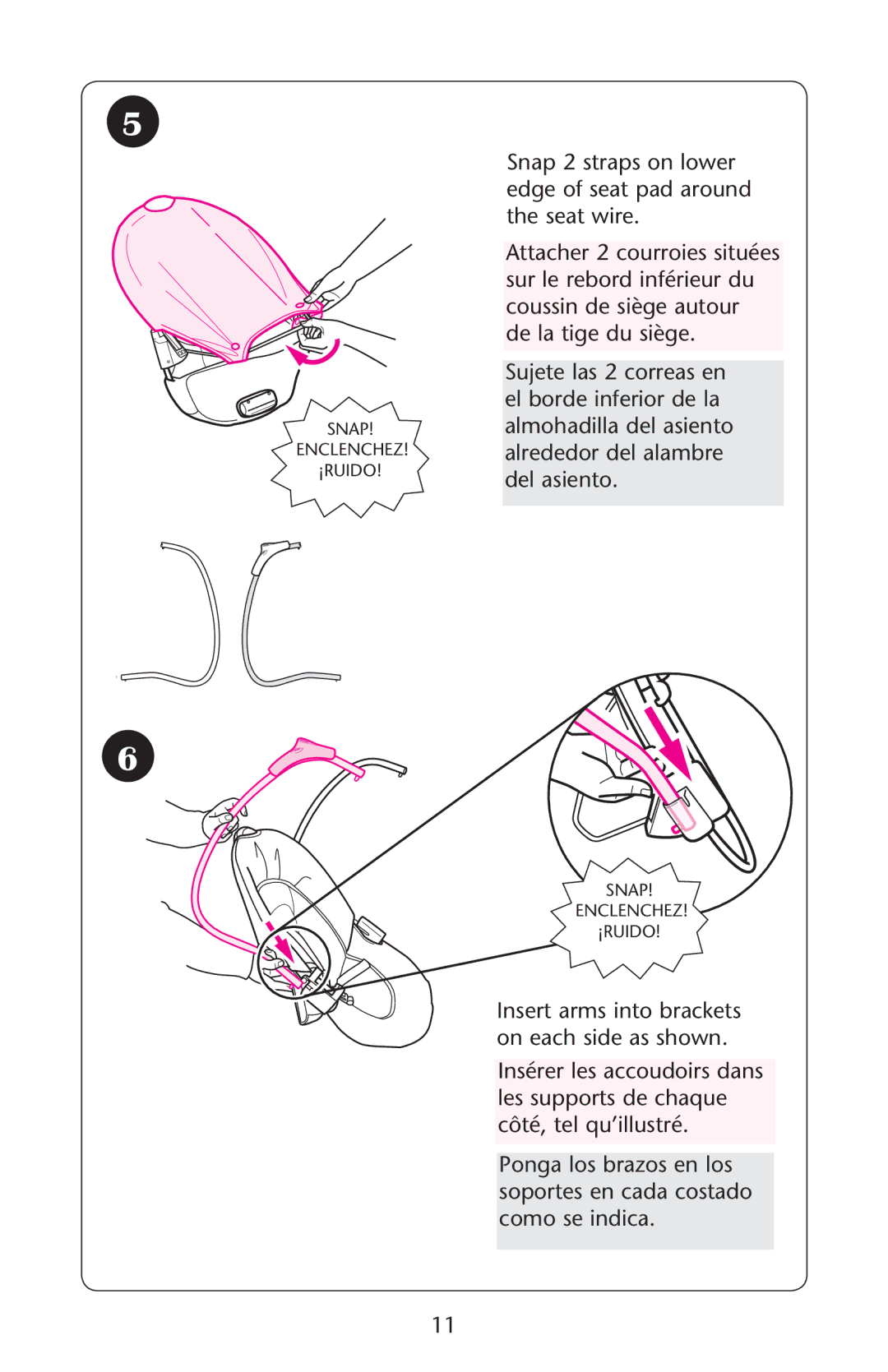 Graco PD162160B owner manual Snap Enclenchez ¡RUIDO 