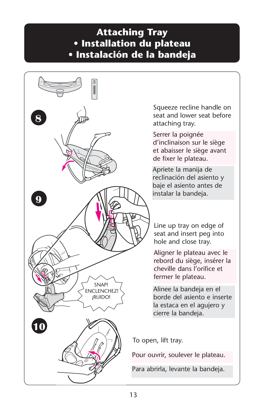 Graco PD162160B owner manual Snap 