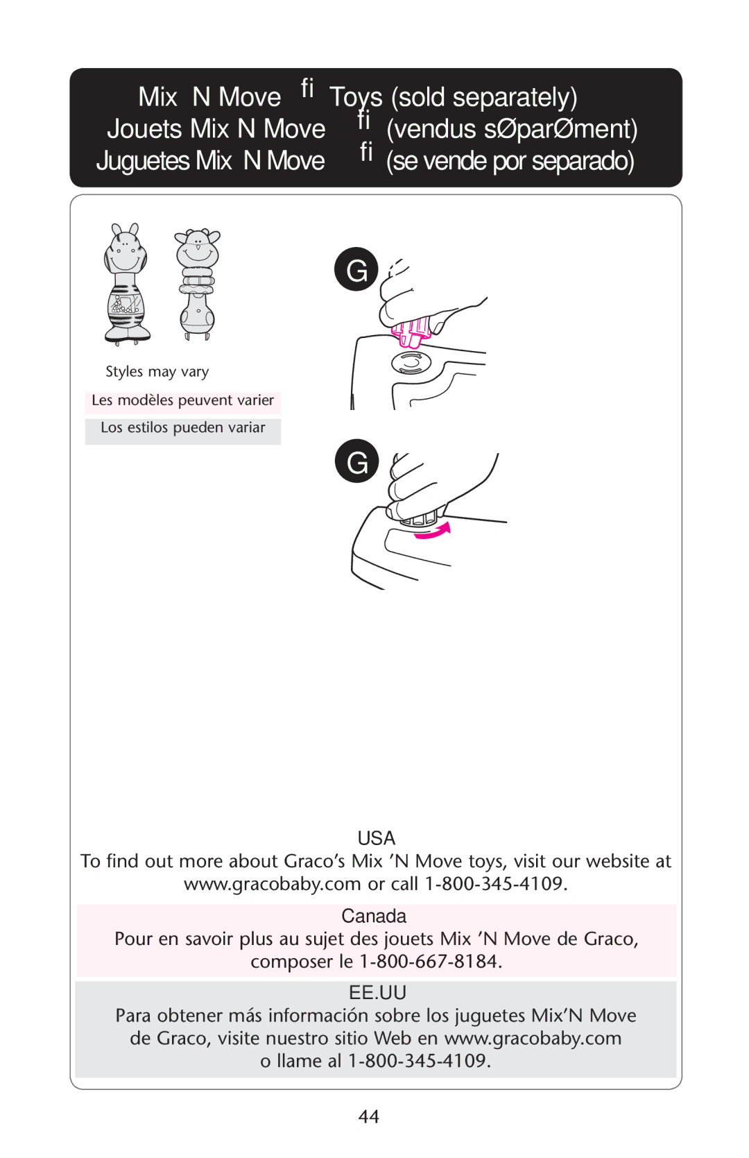 Graco PD162173B owner manual Usa, Ee.Uu 