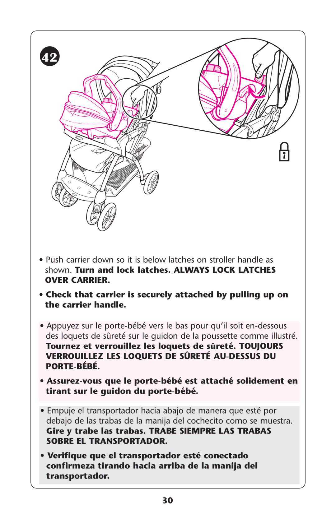 Graco PD162503A owner manual Over Carrier 