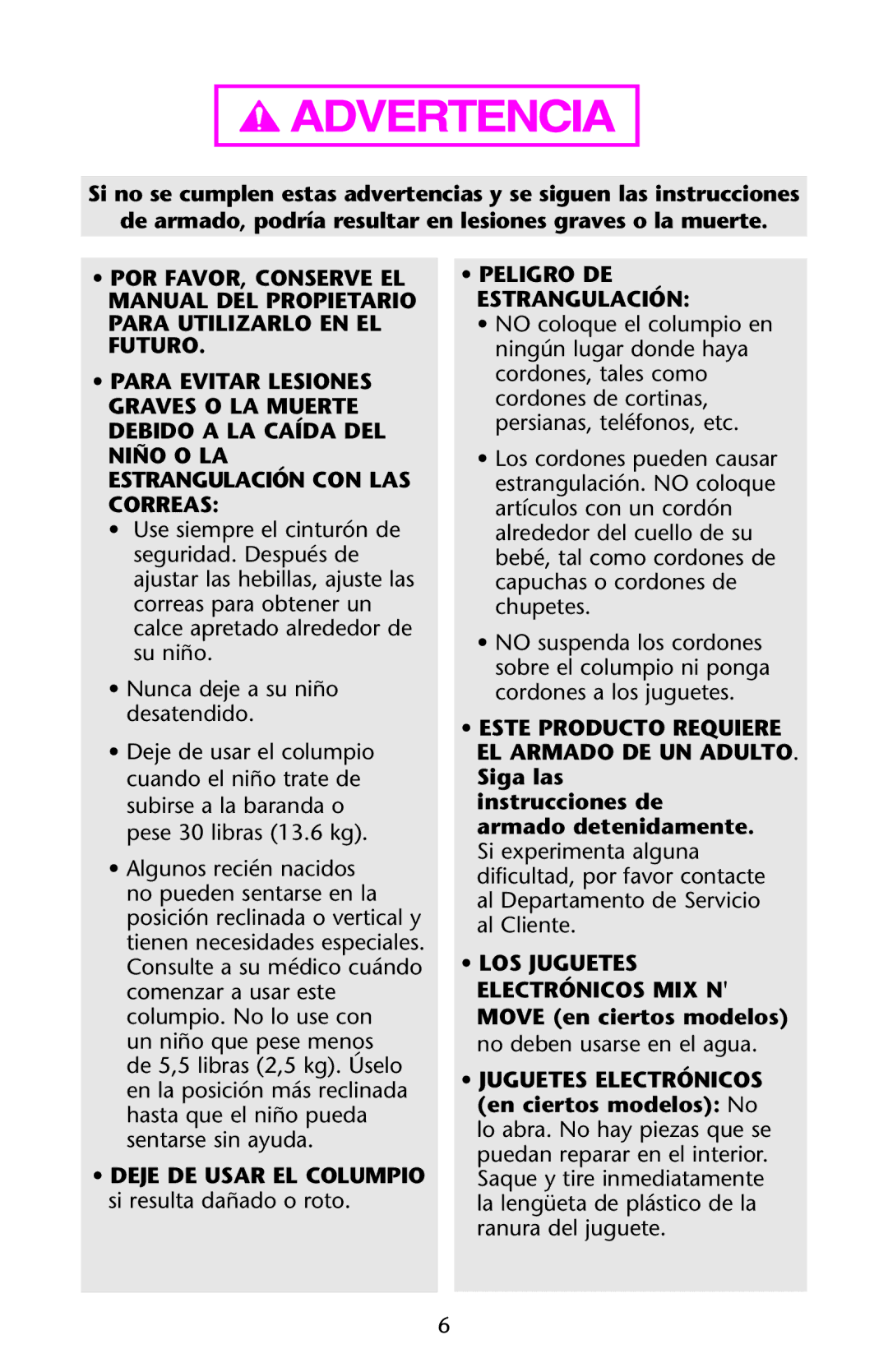 Graco PD162824A owner manual Peligro DE Estrangulación, Este Producto Requiere EL Armado DE UN Adulto 