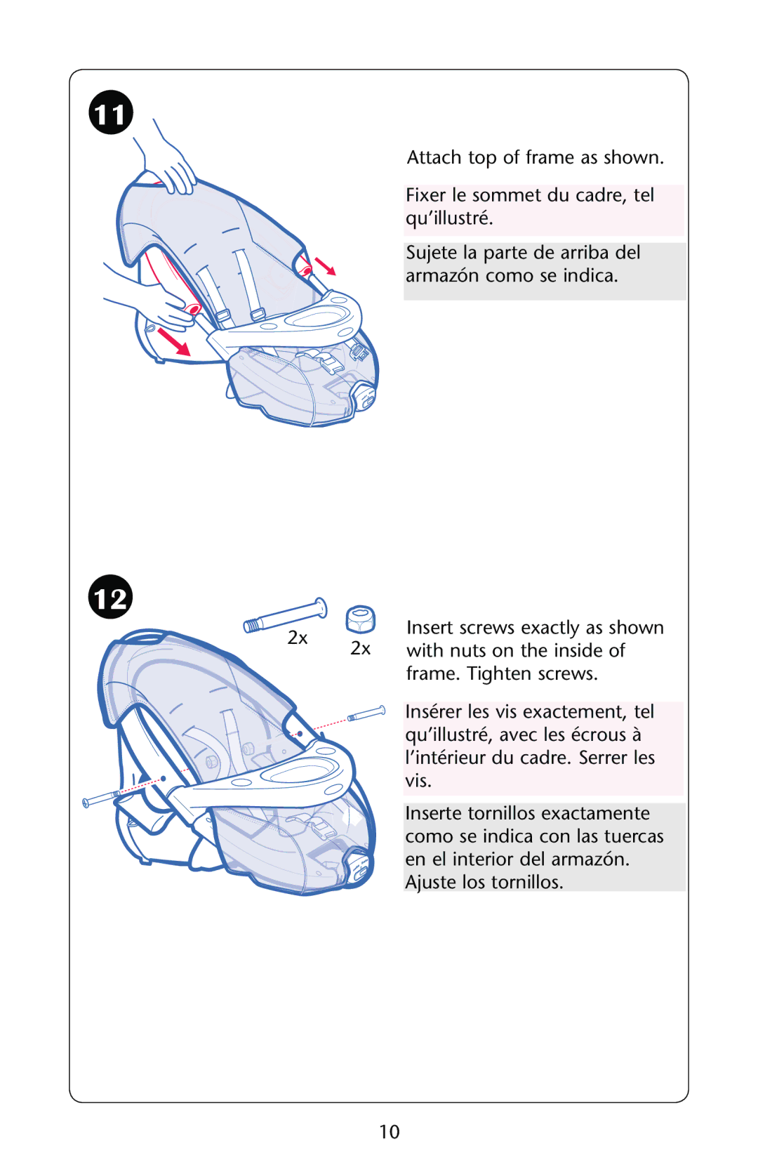 Graco PD162884A owner manual With nuts on the inside 