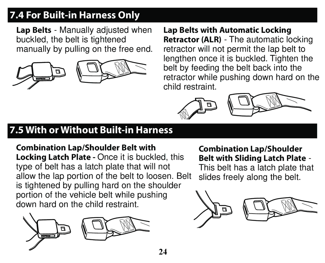 Graco PD163434A For Built-in Harness Only, With or Without Built-in Harness, Combination Lap/Shoulder Belt with 