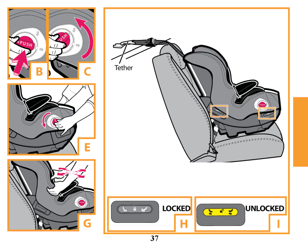 Graco PD163434A owner manual Tether 