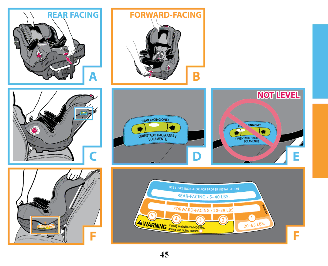 Graco PD163434A owner manual Forward-Facing 