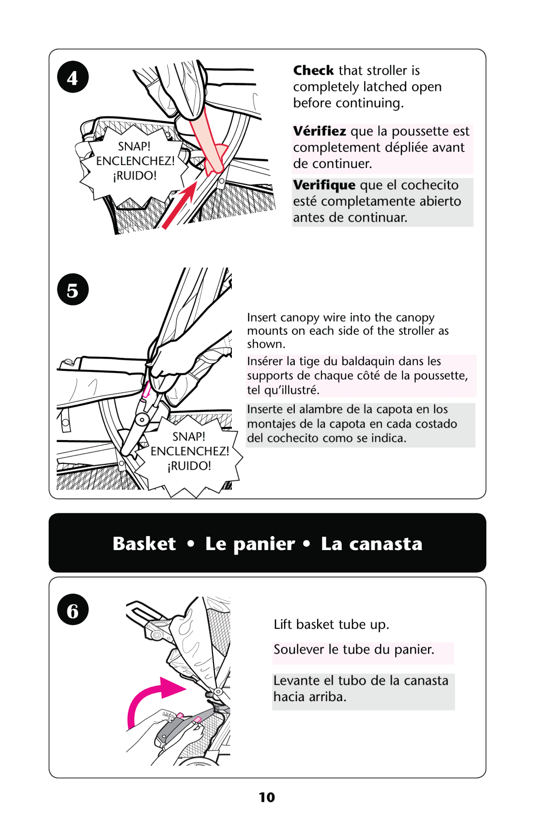 Graco PD167532A owner manual Basket Le panier La canasta 