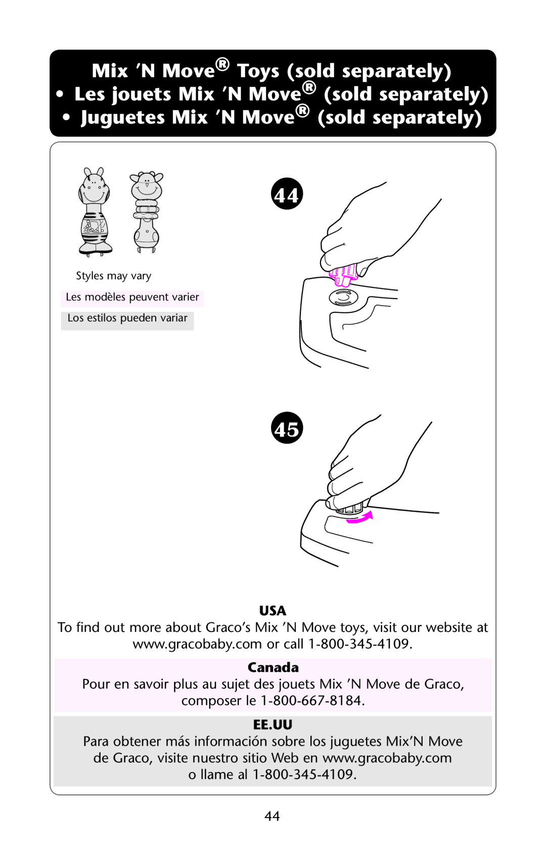 Graco PD167863A 10, PD167863A 11 owner manual Usa, Ee.Uu 