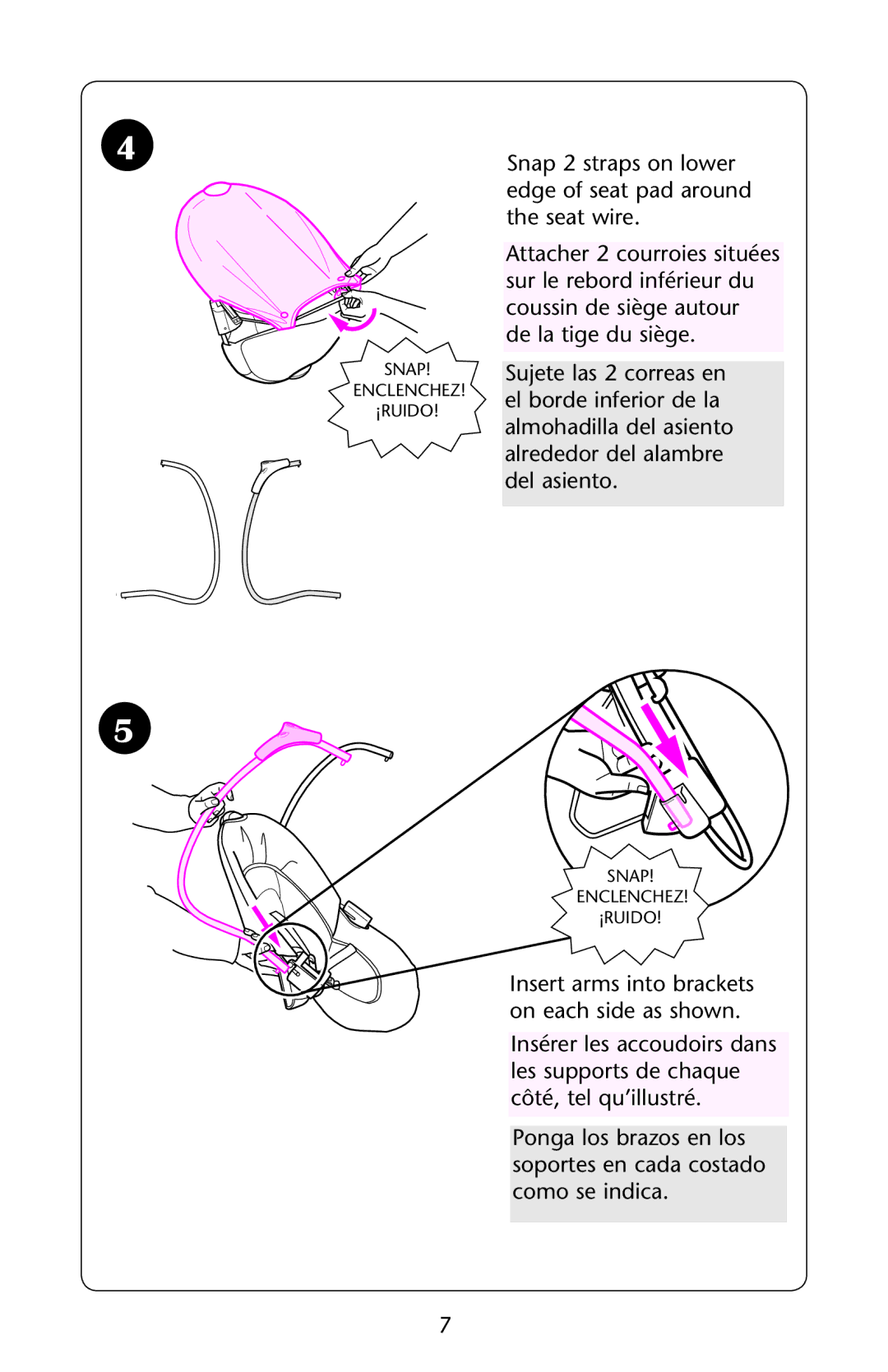 Graco PD167863A 11, PD167863A 10 owner manual Snap Enclenchez ¡RUIDO 