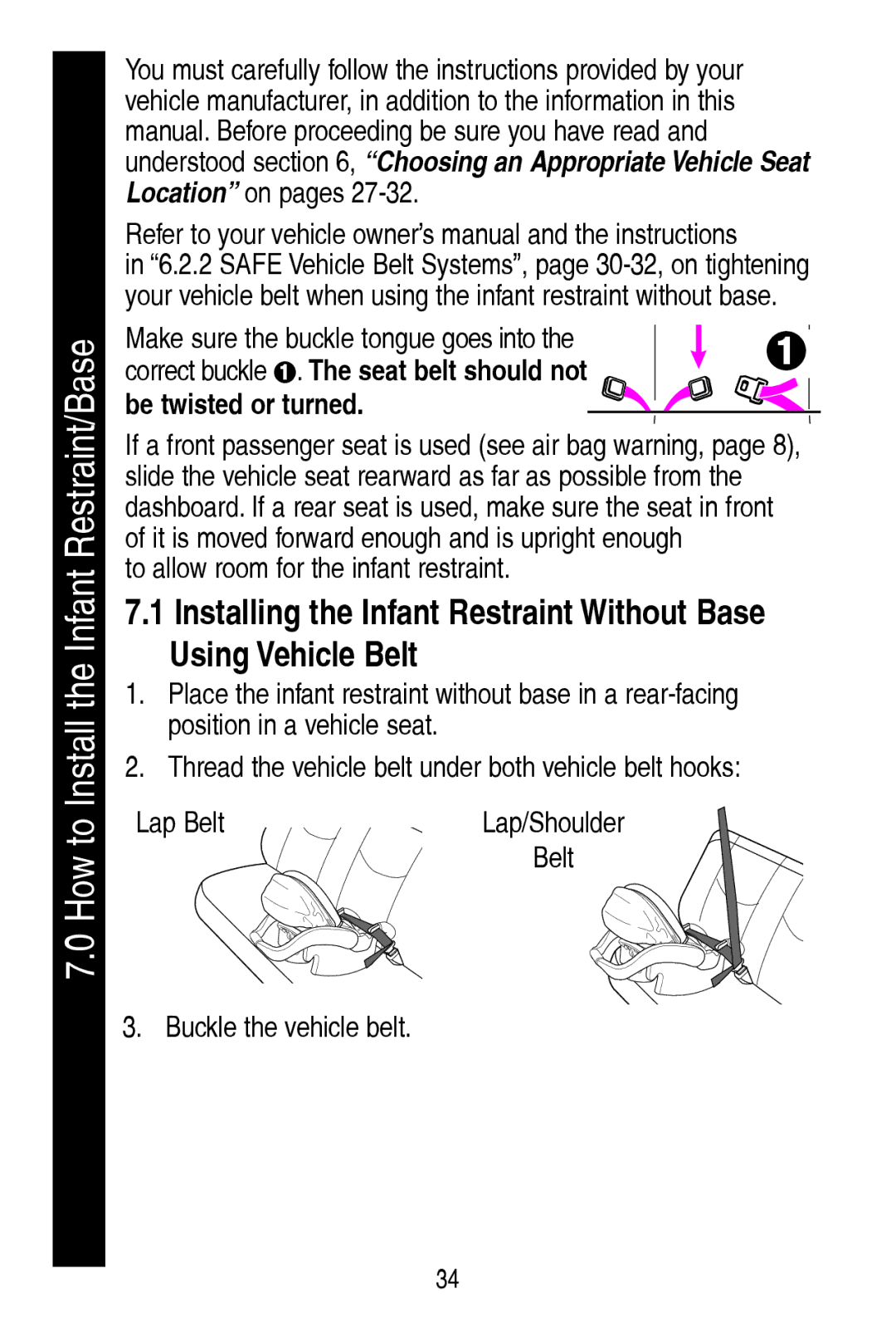 Graco PD170825B manual 8VLQJ9HKLFOH%HOW, EhWzlvwhgRuWxuqhg, SrvlwlrqLqDYhklfohVhdw, Ds%How 