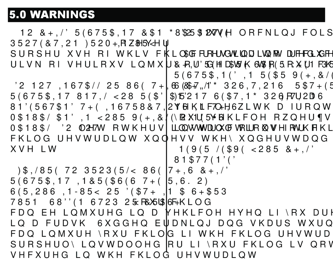 Graco PD171508A manual  $51,1*6, XvhLw, VhfxuhgLqWkhFklogUhvwudlqw 