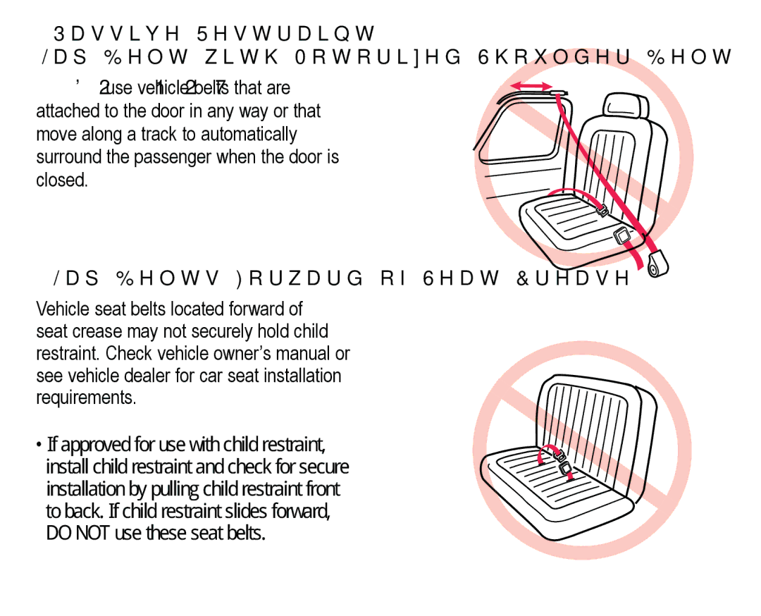 Graco PD171508A manual VxuurxqgWkhSdvvhqjhuZkhqWkhGrruLv Forvhg, ‡ /DS%HOWVRUZDUGRI6HDW&UHDVH 