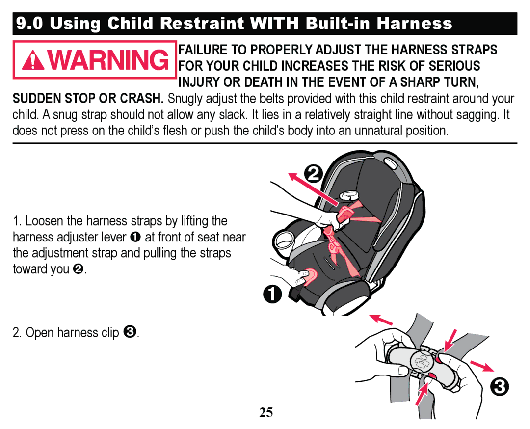 Graco PD171508A manual 8VLQJ&KLOG5HVWUDLQW ,7+%XLOWLQ+DUQHVV, 2SHQKDUQHVVFOLS› 