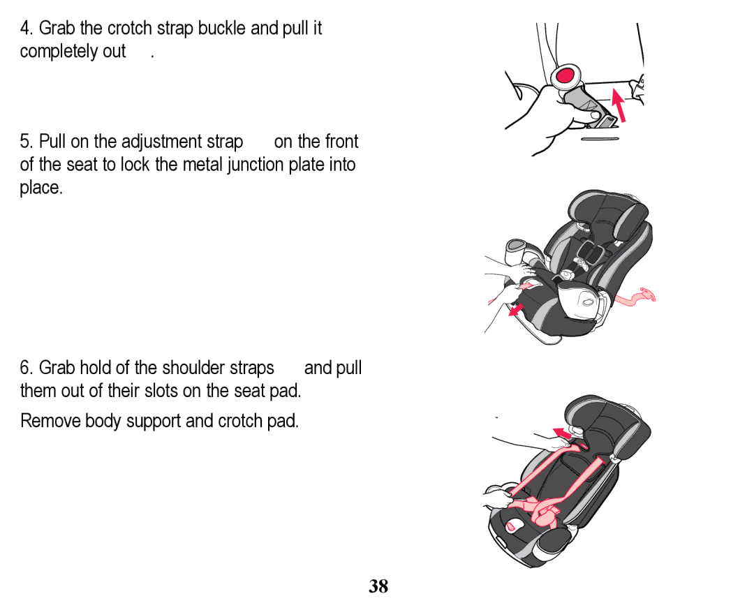 Graco PD171508A manual 5HPRYHERG\VXSSRUWDQGFURWFKSDG 