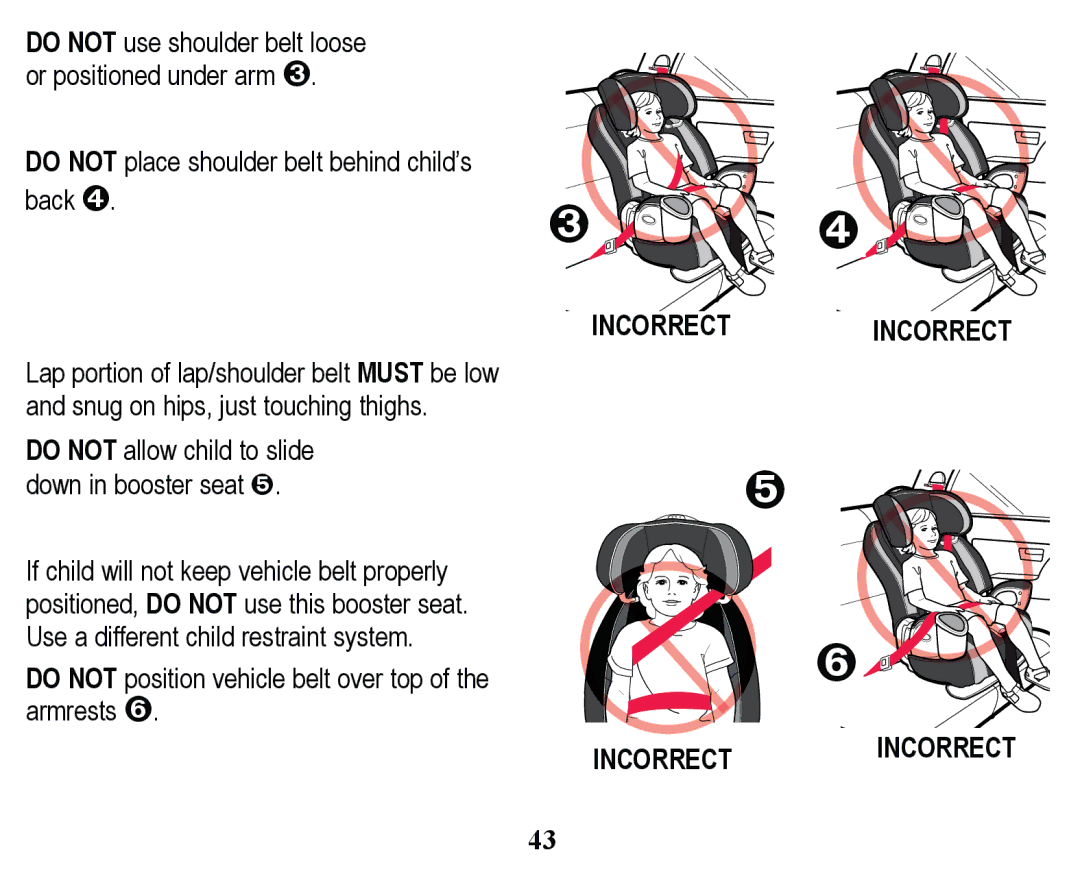 Graco PD171508A manual 127XVHVKRXOGHUEHOWORRVH  RUSRVLWLRQHGXQGHUDUP›, 255&7,1&255&7 