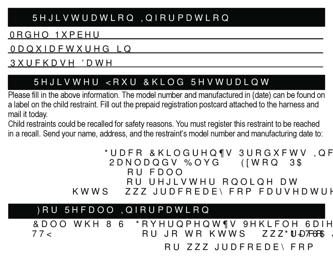 Graco PD171508A manual Model Number Manufactured, PdloLwWrgd\ 