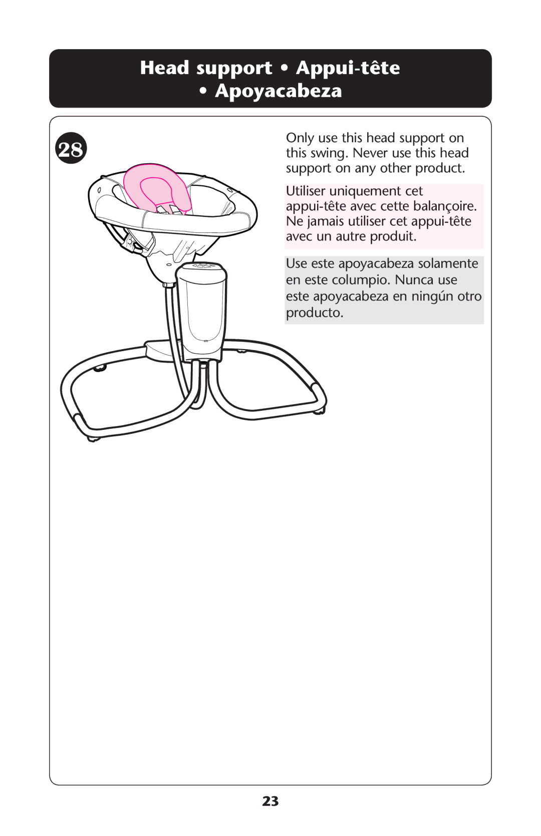 Graco PD172427C EAD SUPPORTPss!PPUITÐTE Ss!POYACABEZA, 5TILISER Uniquement CET Appuitðte Avec Cettetbalan OIRE 