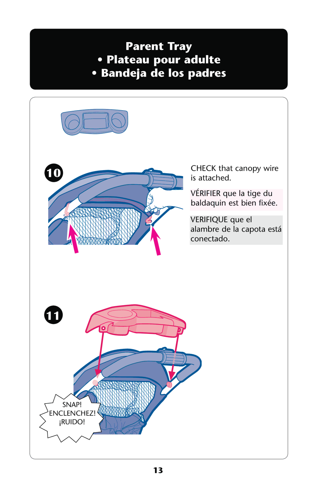 Graco PD175306C owner manual Parent Tray 