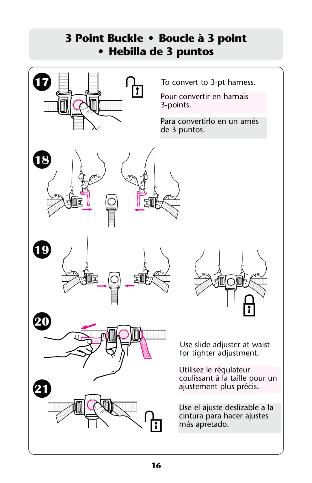 Graco PD175306C owner manual 0OINTIUCKLE s Oucle ÌÌPOINT Ss Ebillaide PUNTOS 