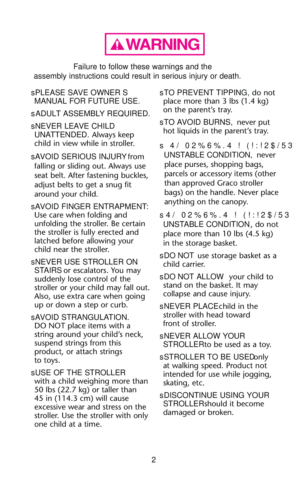 Graco PD175306C owner manual Manual for Future USE 