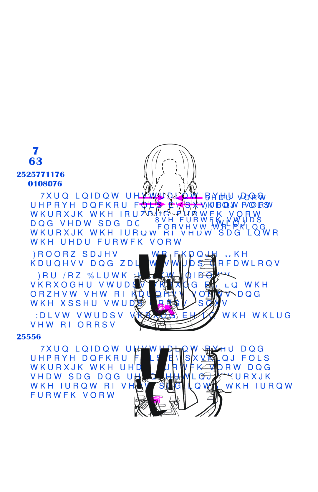 Graco PD175306C owner manual VhwRiOrrsv, 25/$5*5%$%,6, FurwfkVorw, 8VHFURWFKVWUDS FORVHVWWRFKLOG 