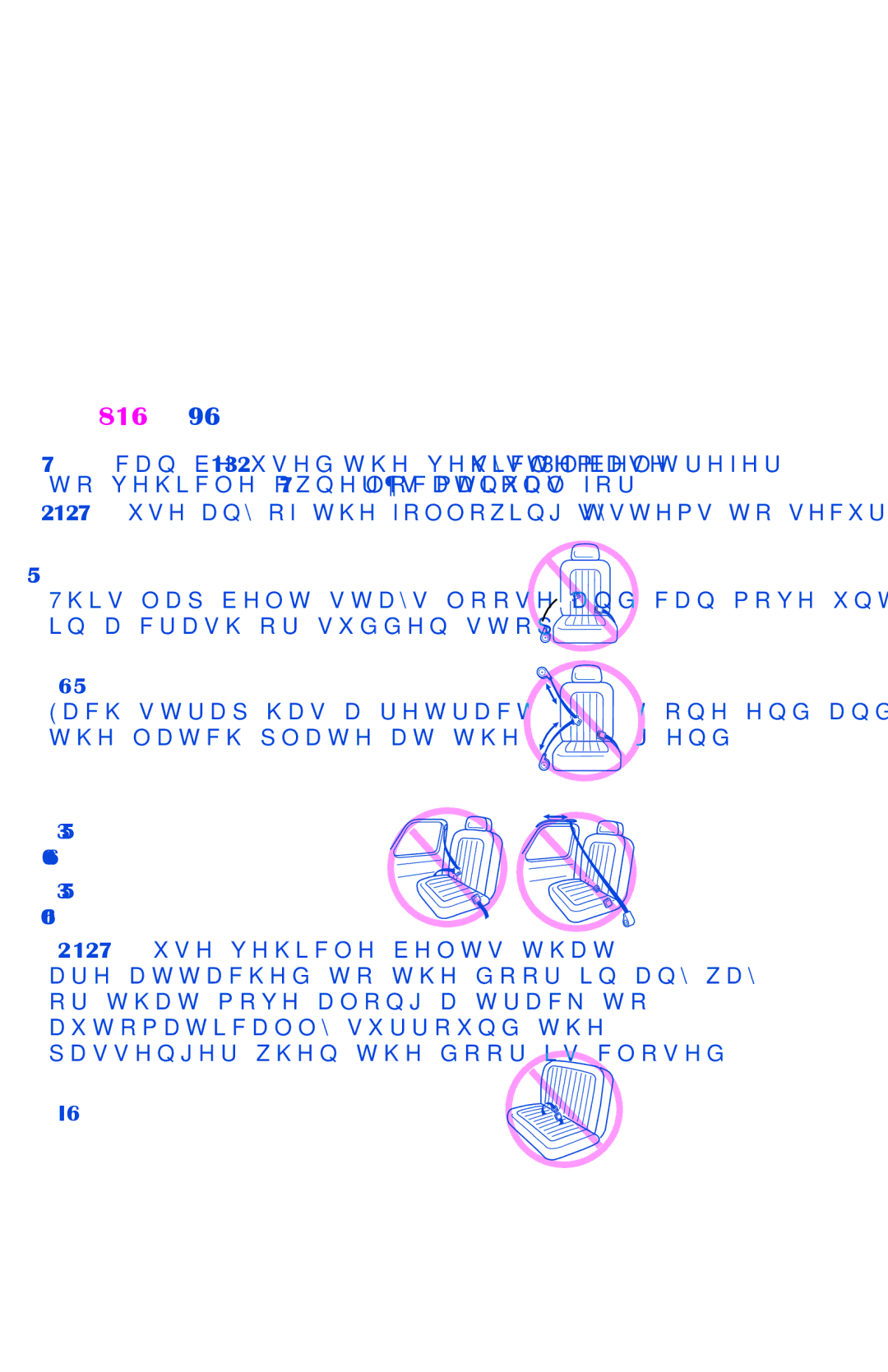 Graco PD175306C owner manual 816$9HKLFOH%HOW6\VWHPV,  /DS%HOWVRUZDUGRI6HDW&UHDVH 