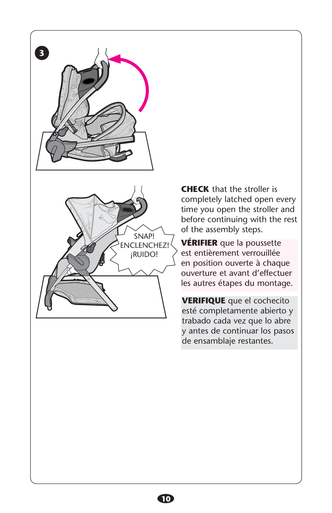 Graco PD178010B manual Snap 