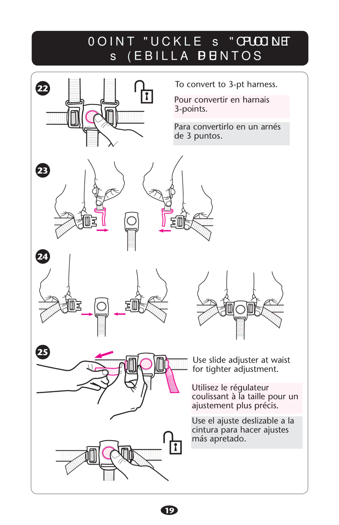 Graco PD178010B manual  0OINTIUCKLE ss Oucle ÌÌ Point ss Ebillaide  Puntos 