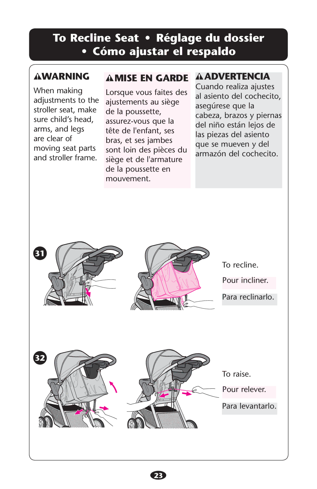 Graco PD178010B manual Advertencia 