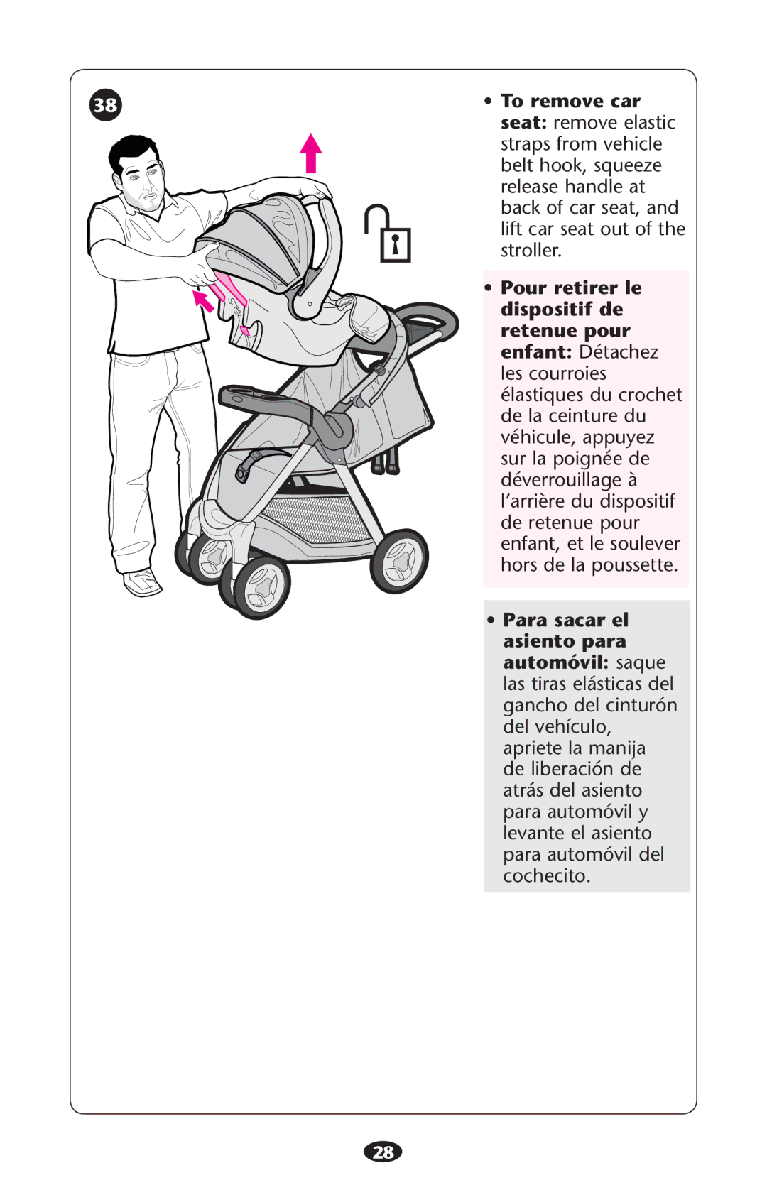 Graco PD178010B manual SsTo remove car 