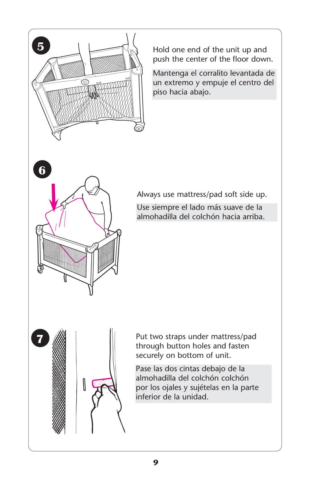 Graco PD178207A manual Lways USESMATTRESSPAD Soft Side UP 