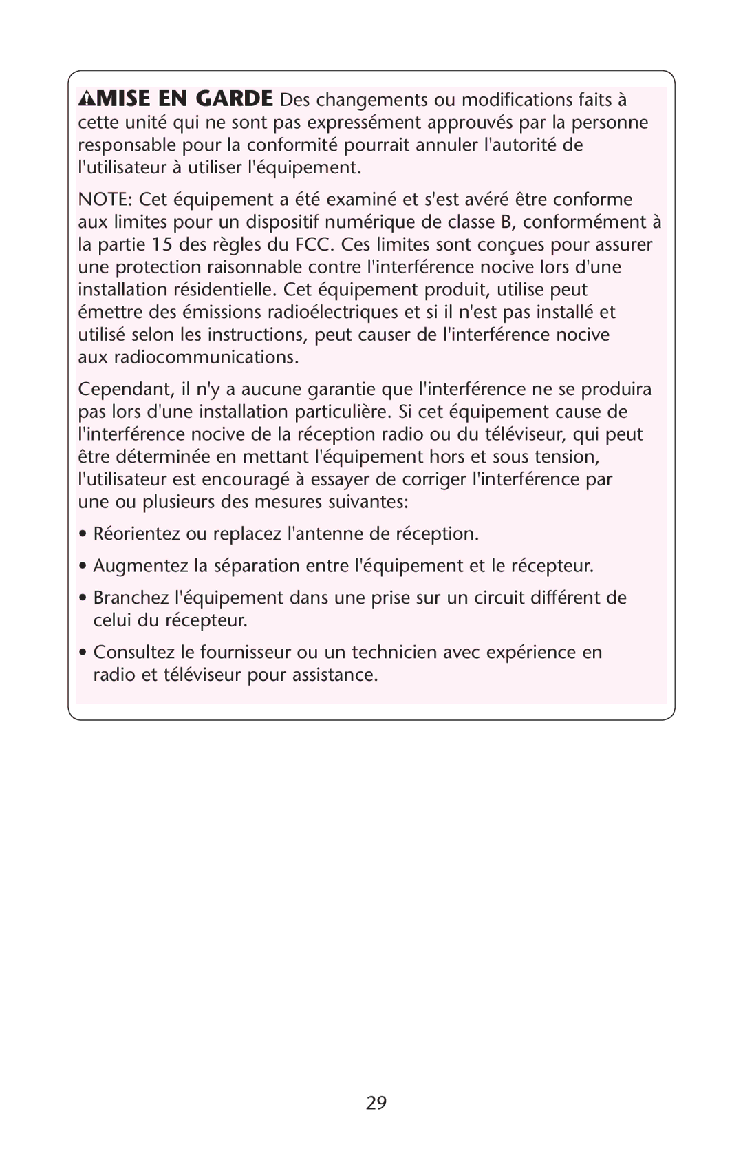 Graco PD181129A Mise EN Garde $ESECHANGEMENTSEOU Modificationscfaitsiìì, LgUTILISATEURIÌÌUTILISER LgÏQUIPEMENT 