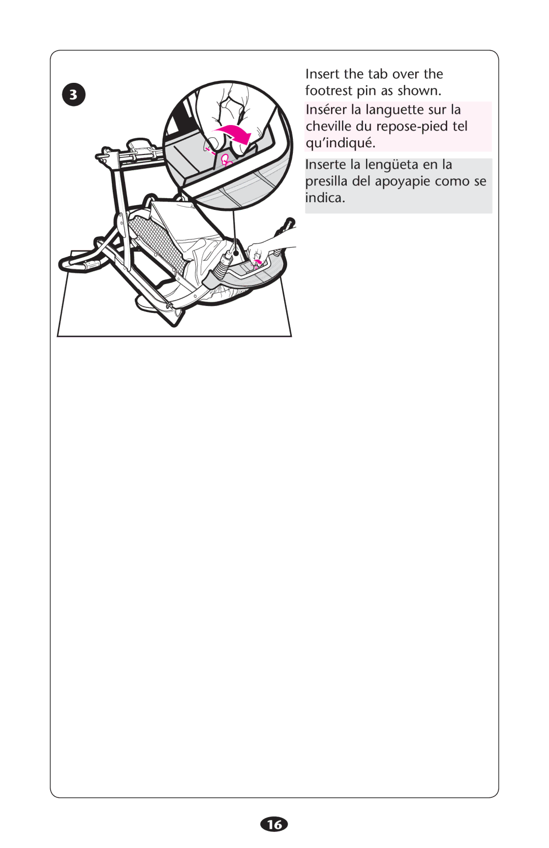 Graco PD181154B manual Insert the tab over 