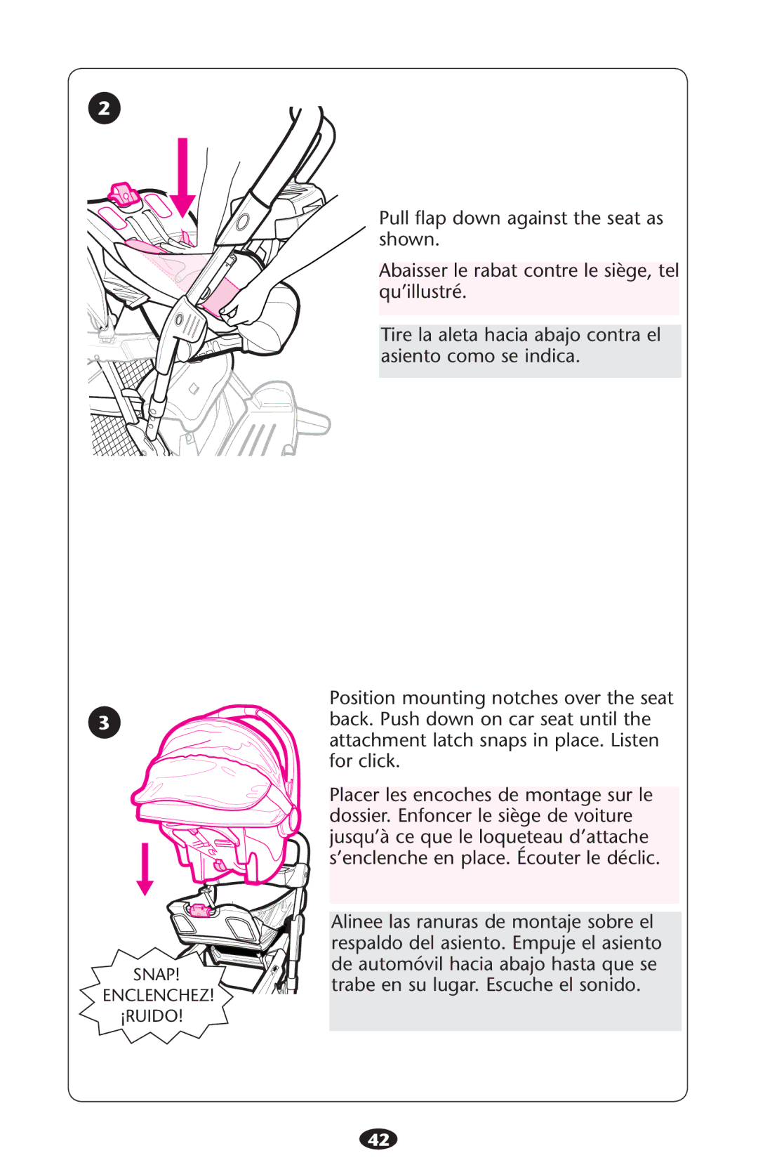 Graco PD181154B manual Snap 