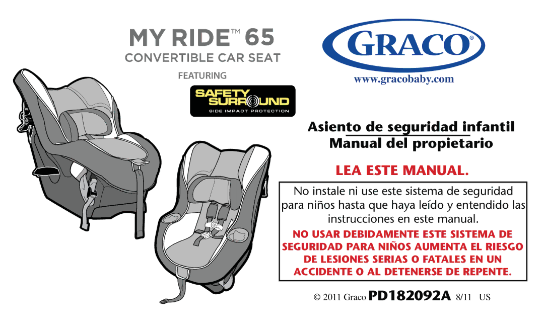 Graco PD182092A owner manual LEA Este Manual 