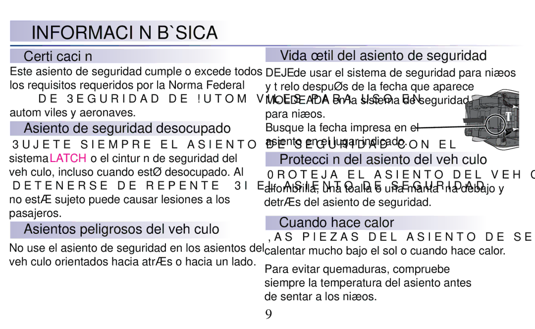 Graco PD182092A owner manual Información Básica 