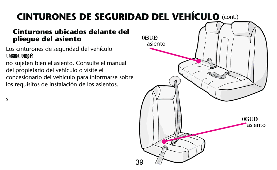 Graco PD182092A owner manual Cinturones DE Seguridad DEL Vehículo 