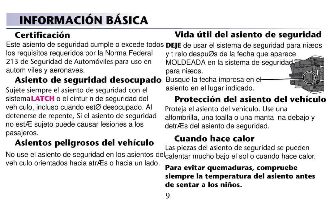 Graco PD182092A owner manual Información Básica 