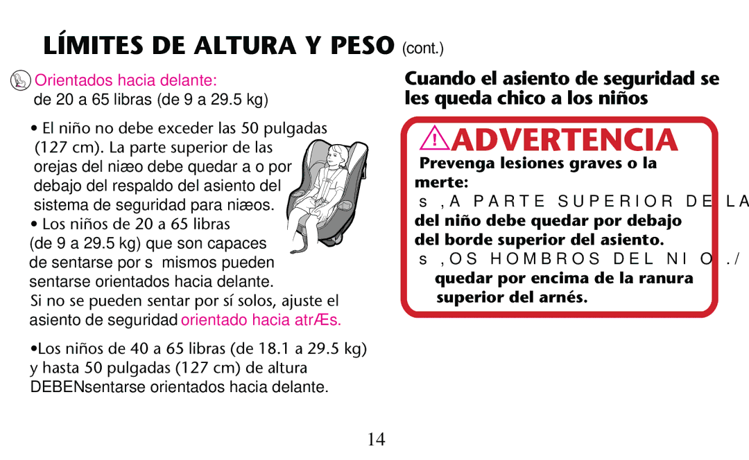 Graco PD182092A owner manual Advertencia 