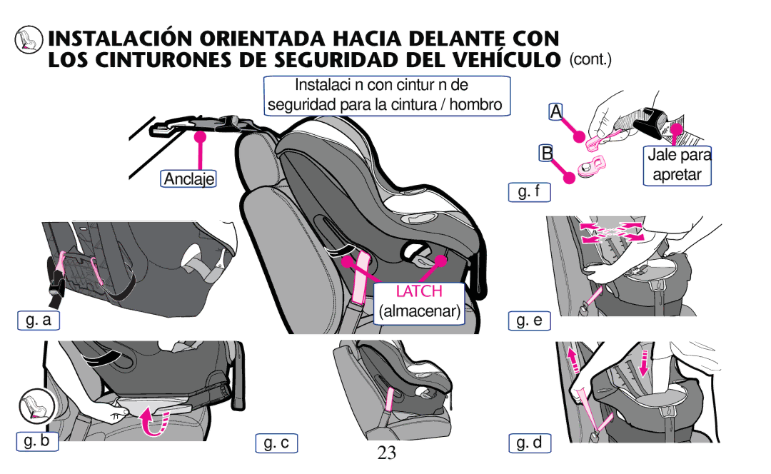 Graco PD182092A owner manual Anclaje ﬁg. a ﬁg. b, Apretar 