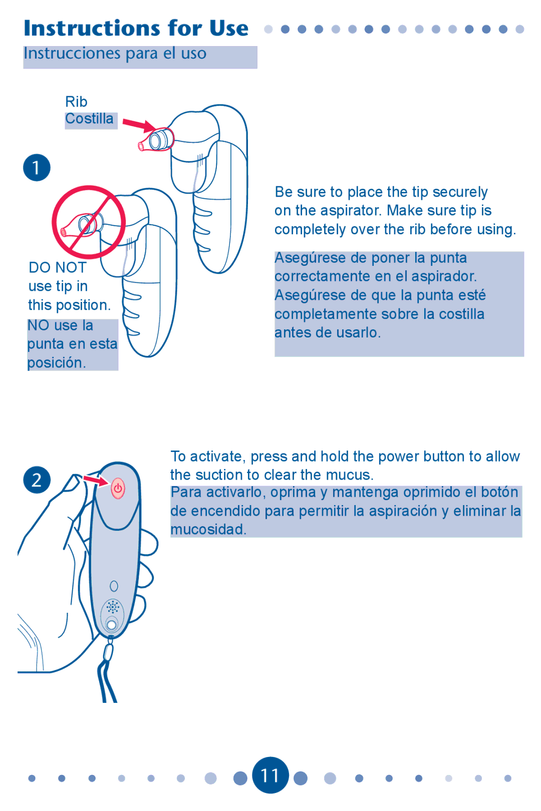 Graco PD183658A owner manual Instructions for Use, Instrucciones para el uso 