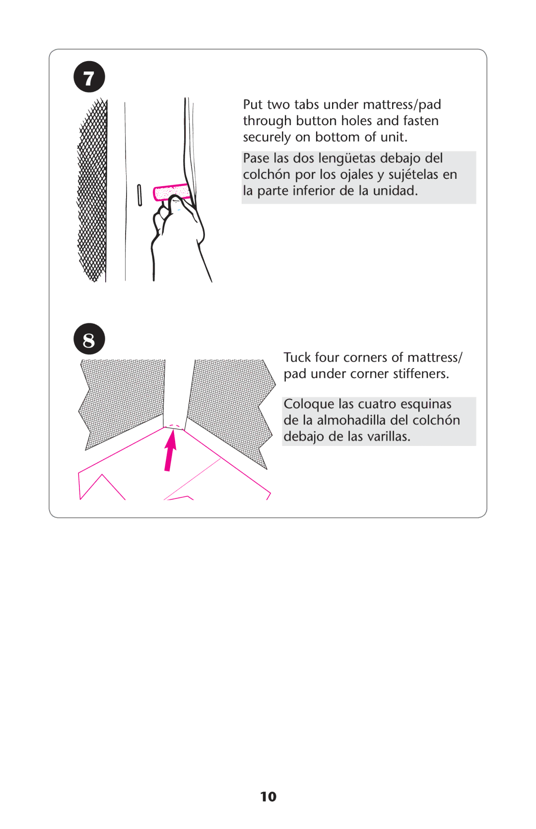 Graco PD187207A 9/11 owner manual 4UCKCFOUR Cornersnof MATTRESS Padaunderdcorner STIFFENERS 