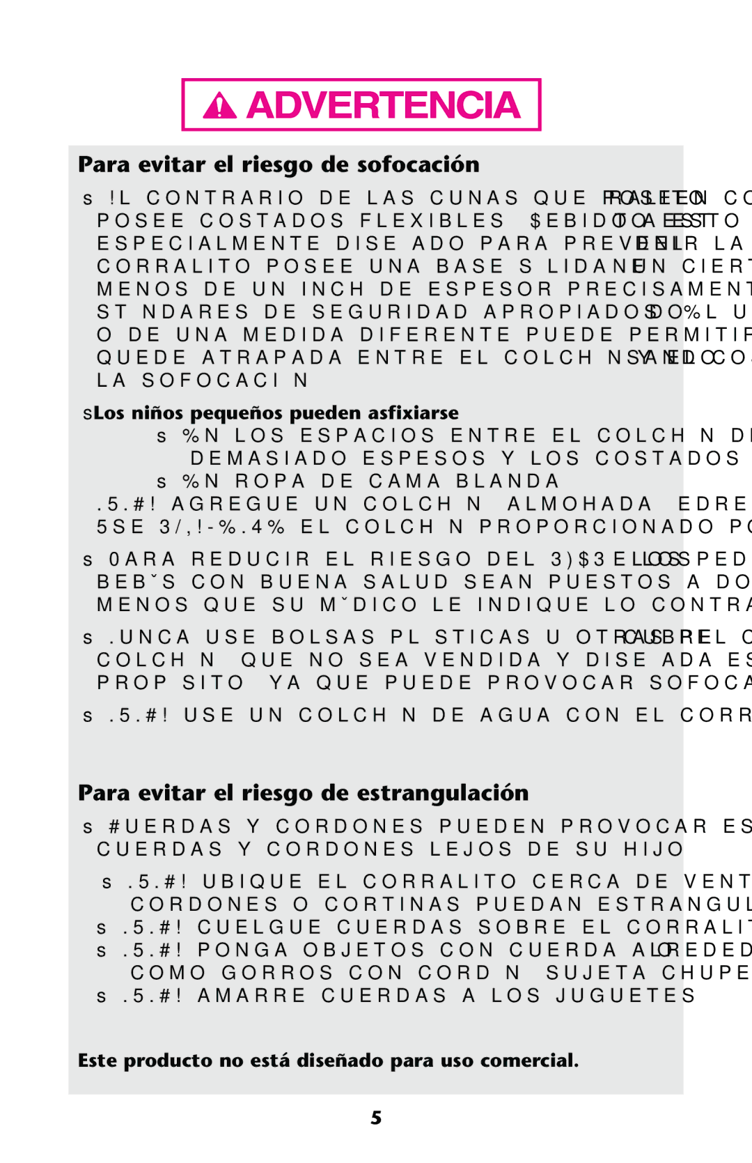 Graco PD187603A owner manual Para evitar el riesgo de sofocación 