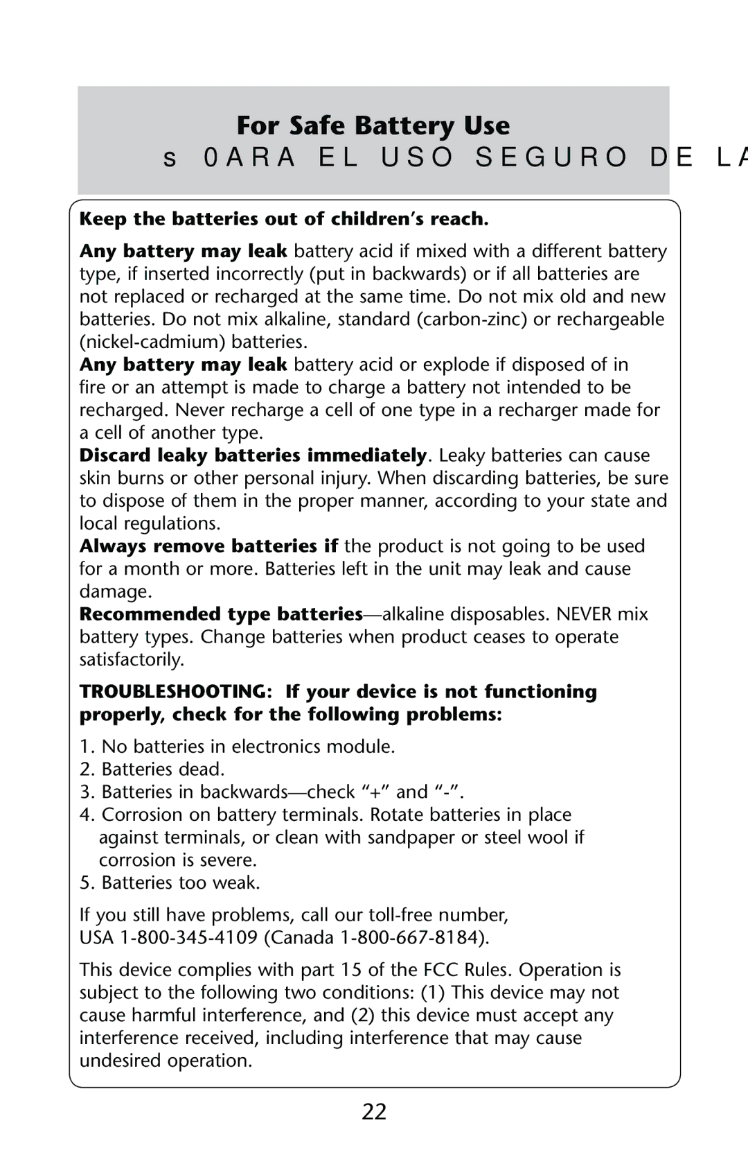 Graco PD189307A owner manual  Atteriesein Backwards CHECKDhvANDNhv,  Atteriesetoooweak 