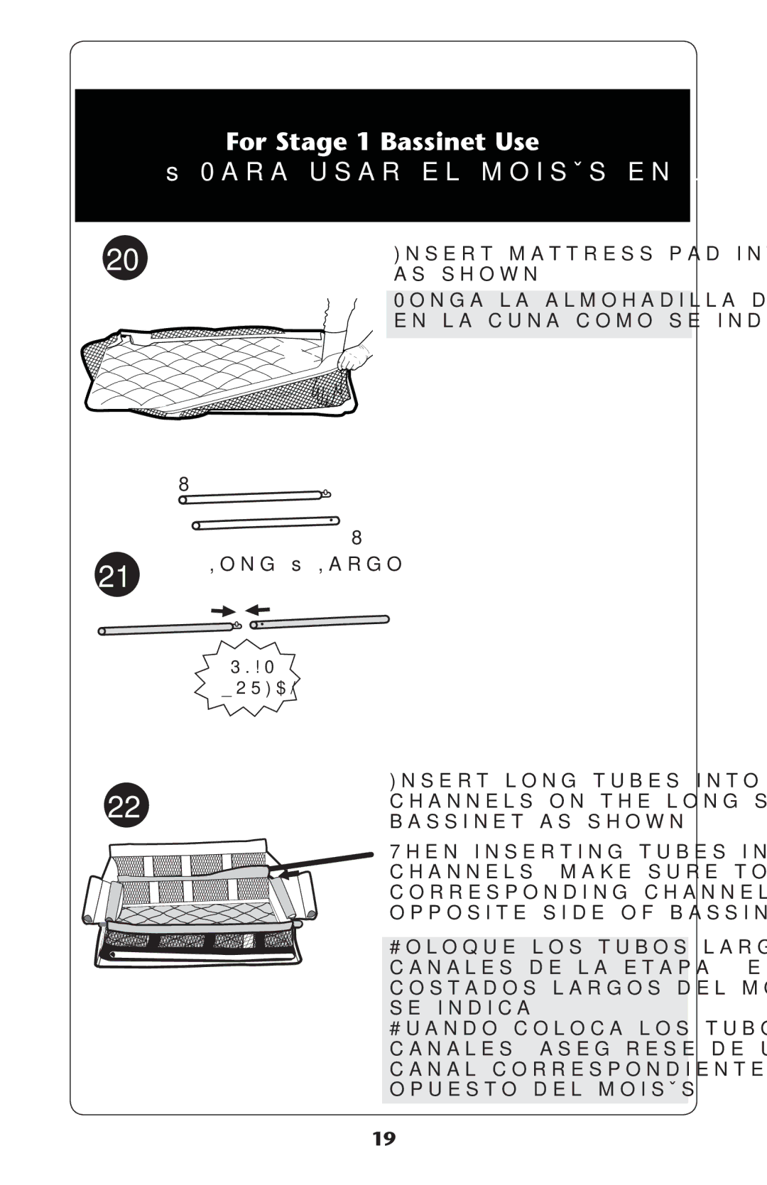 Graco PD189684A manual Nsert Mattress Padainto Bassinet AS SHOWN, ,ONGOss,ARGO 