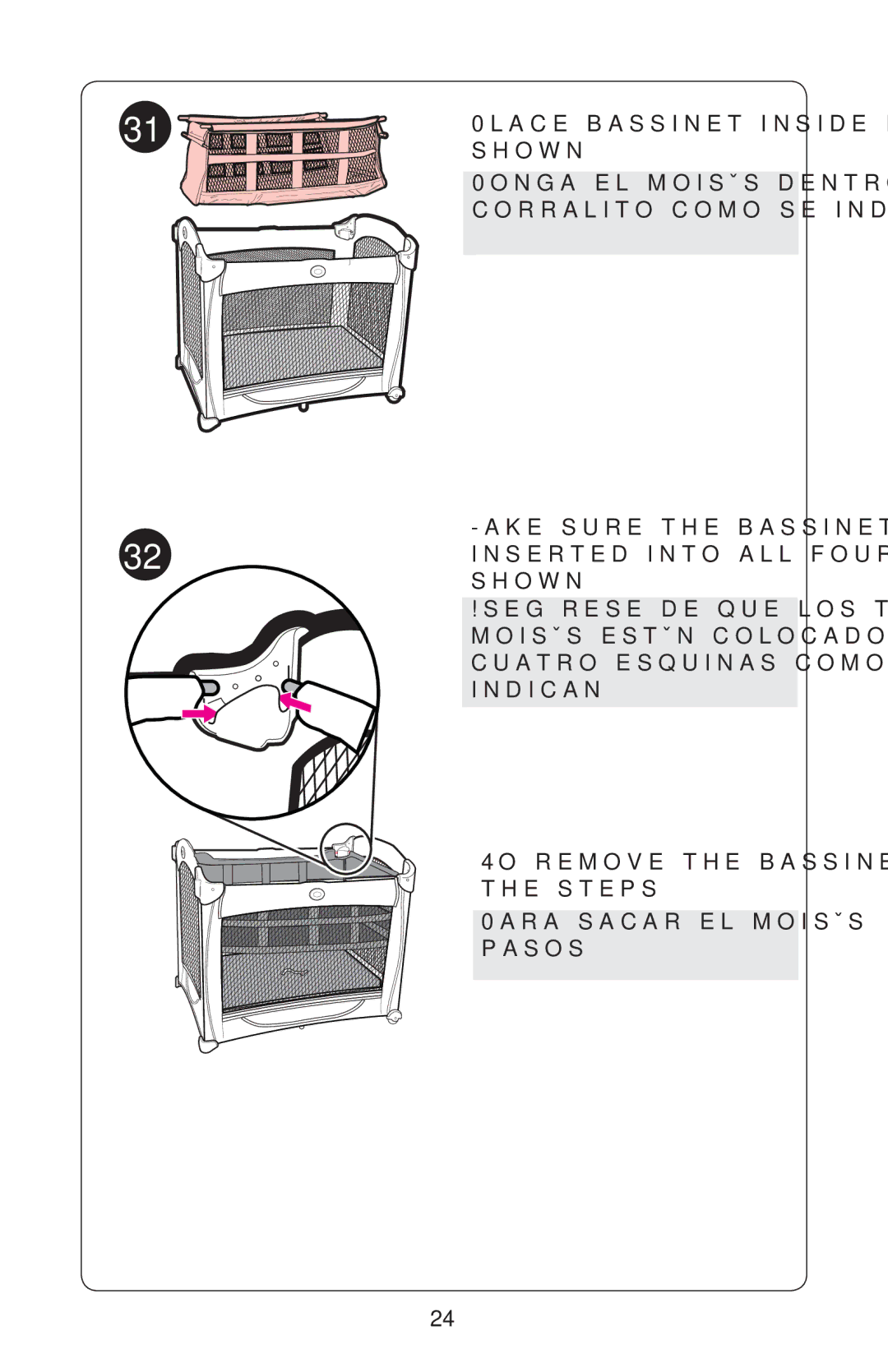 Graco PD189684A manual 0LACEABASSINET Inside Playardyas SHOWN 