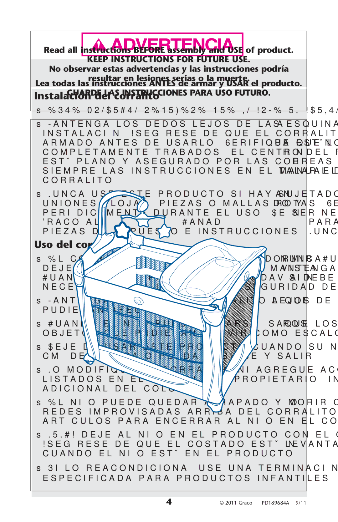 Graco PD189684A manual Ss%34% 02/$5#4/ 2%15%2% 15%5,/ !2-% 5. !$5,4/, CM MDE Altura OOPUEDAESUBIRSEIYYSALIR 