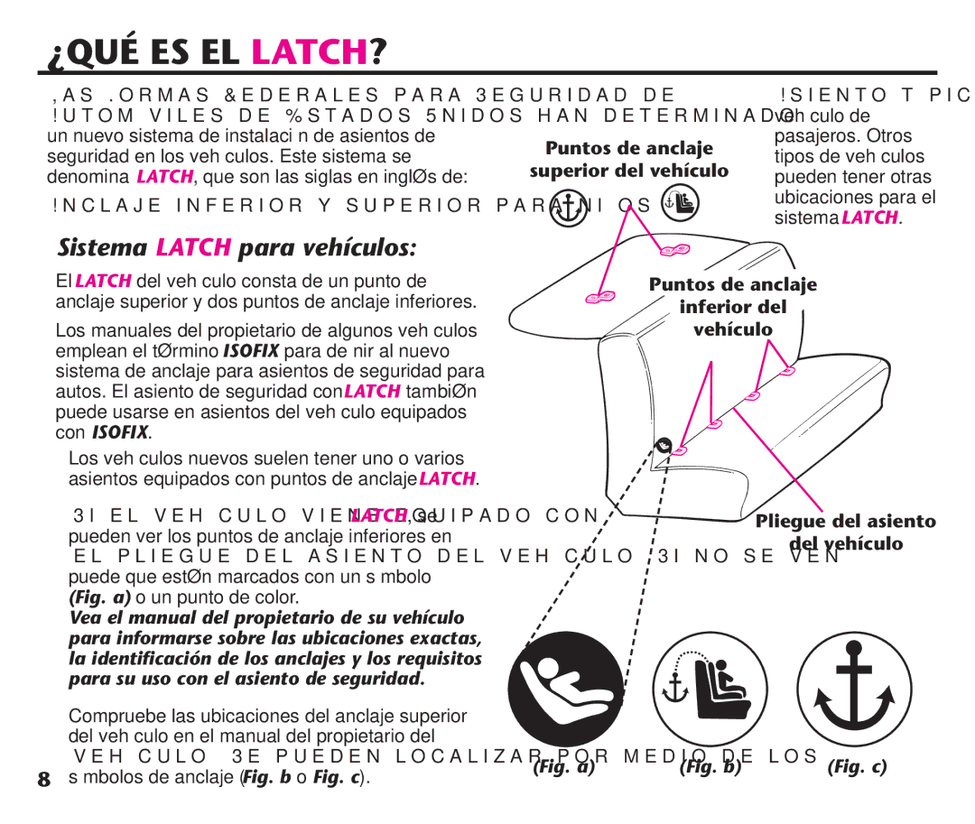 Graco PD191935A manual ¿Qué Es El Latch?, Nclajelinferior Y Superioripara NI×OS 