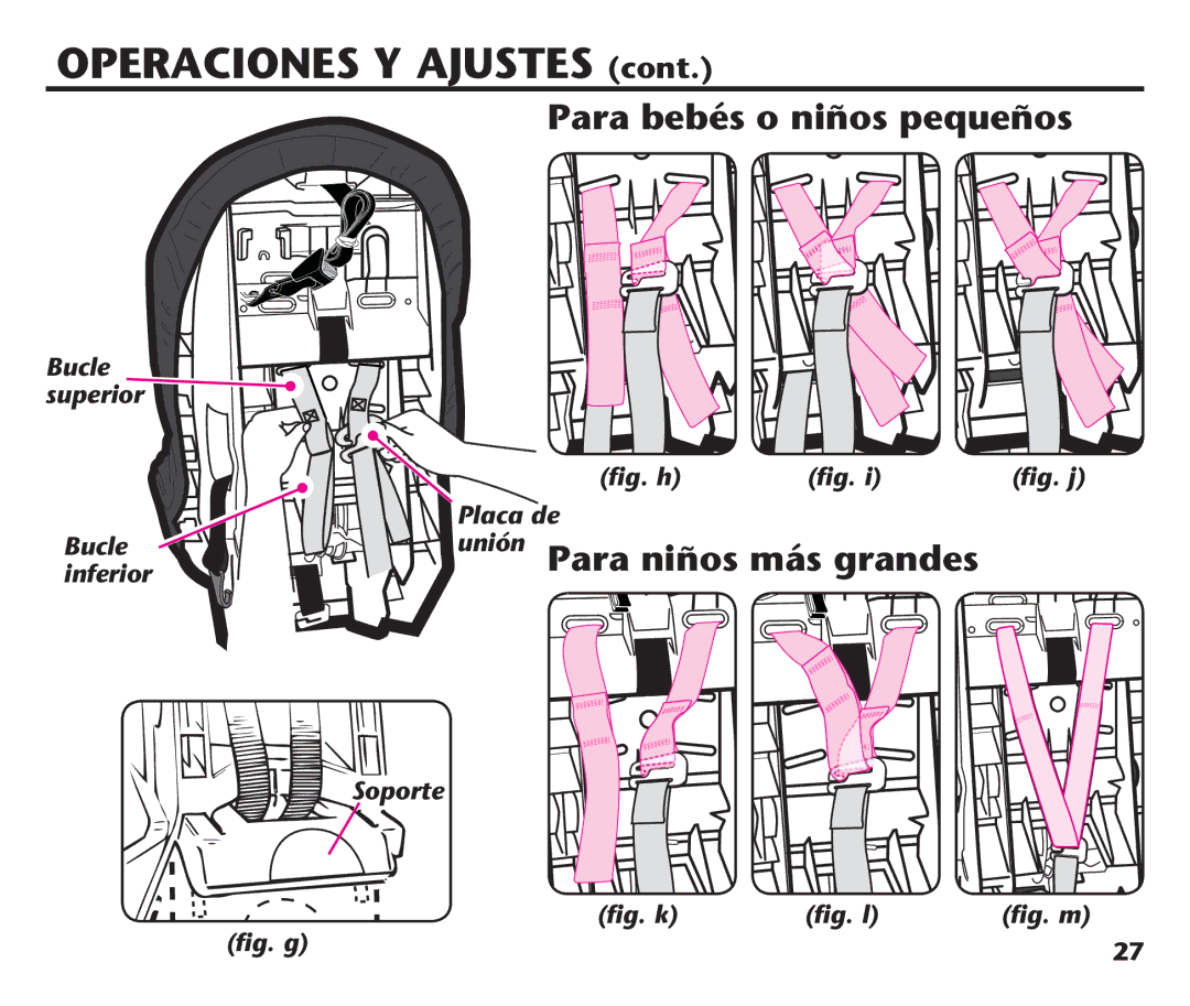 Graco PD191935A manual Para niños más grandes 